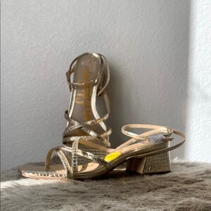 Sam Edelman Elegant Gold Strappy Sandals